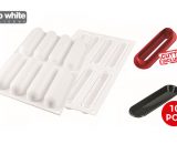 Silikonski kalup FINGERS 75 130x27xH27mm + 10 tanjuriča + rezač