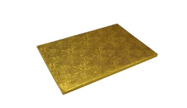 Cake board 25x35cm 12mm ZLATNI