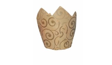 Tulipan košarice za pečenje Curly Wurly fi3,5cm 12x12cm smeđa 20kom