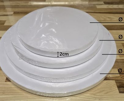 Cake board PEARL WHITE okrugli 2cm