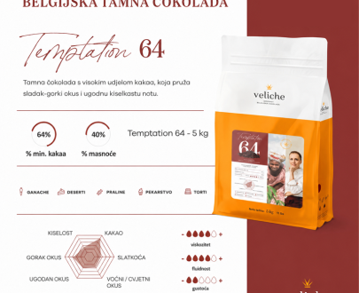VELICHE Temptation tamna čokolada 64% 5kg